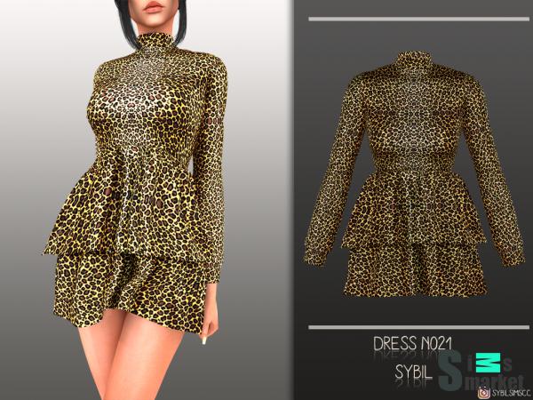 Платье n021 by sybilsim для Симс 4. Скачать мод