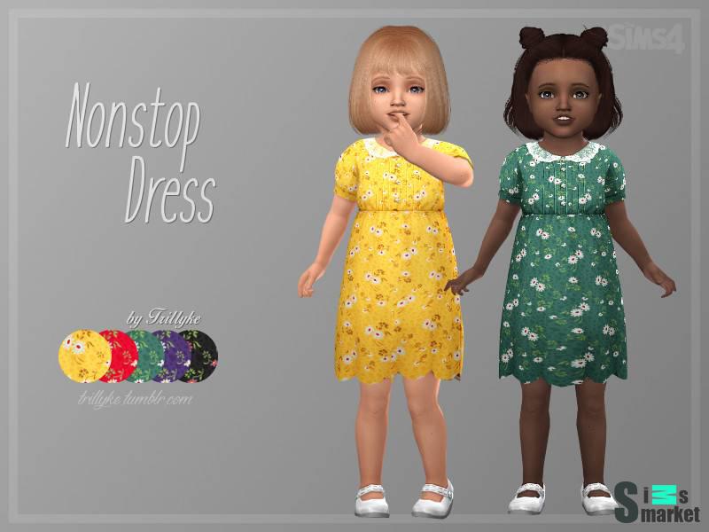 Платье "Nonstop Dress" для Симс 4 для Симс 4. Скачать мод