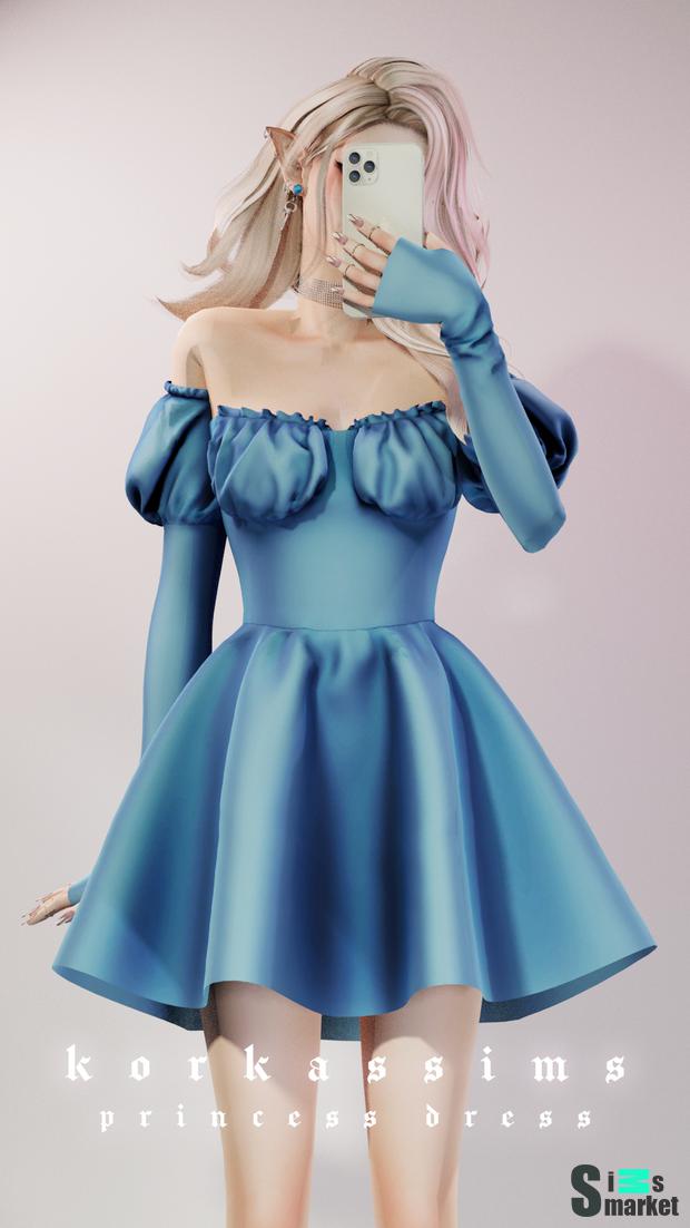 платье от korkassims для Симс 4. Скачать мод