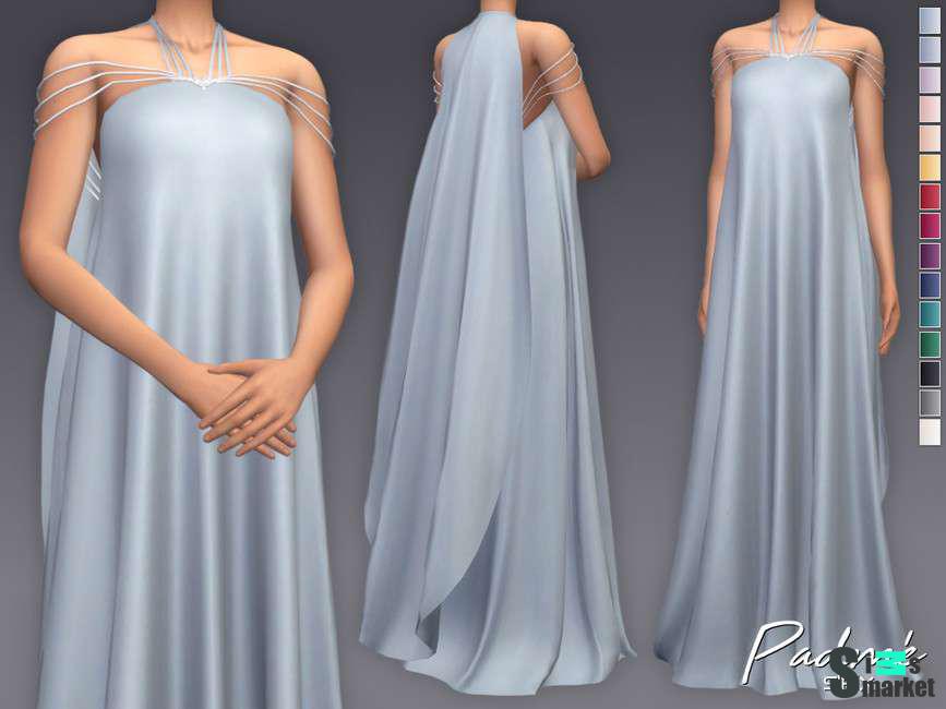 Платье Падме Амидалы для Симс 4. Скачать мод