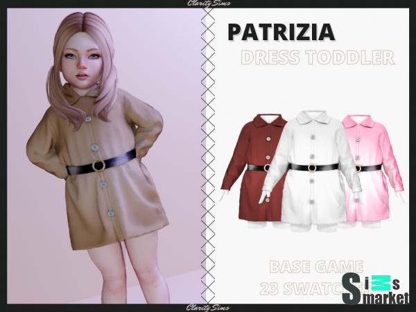 Платье patrizia by clarity-sims для Симс 4. Скачать мод