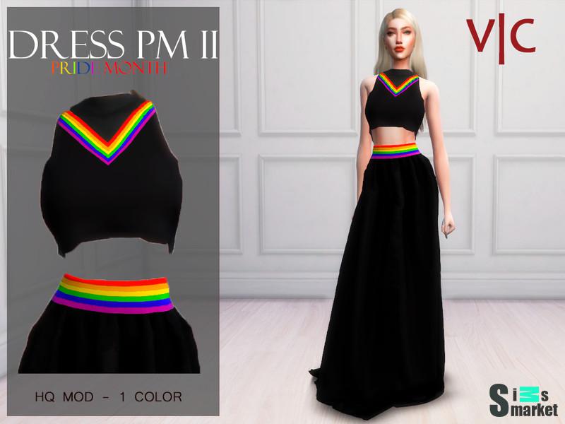 Платье PRIDEMONTH II от ViySims для Симс 4. Скачать мод