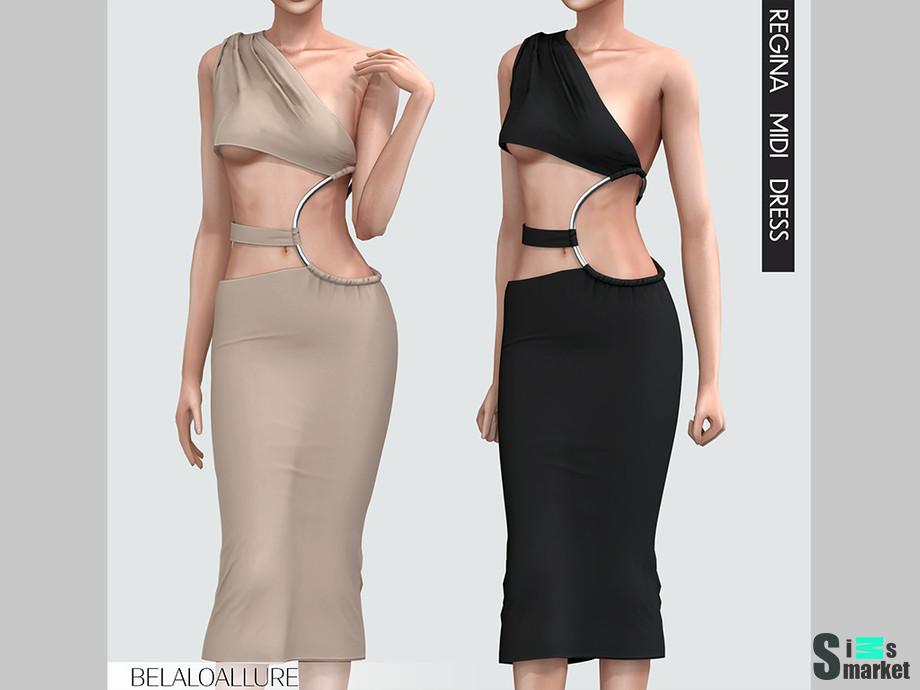 Платье regina by belal1997 для Симс 4. Скачать мод