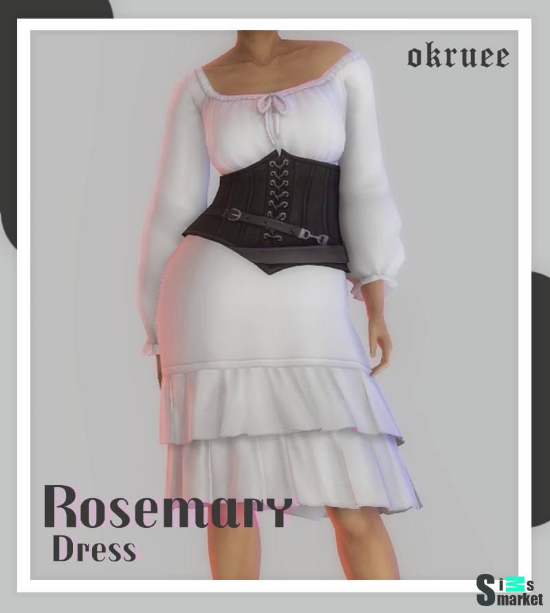 Платье "rosemary dress" для Симс 4 для Симс 4. Скачать мод
