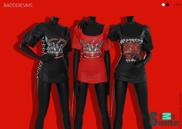 Платье SHENA by BADDDIESIMS для Симс 4. Скачать мод