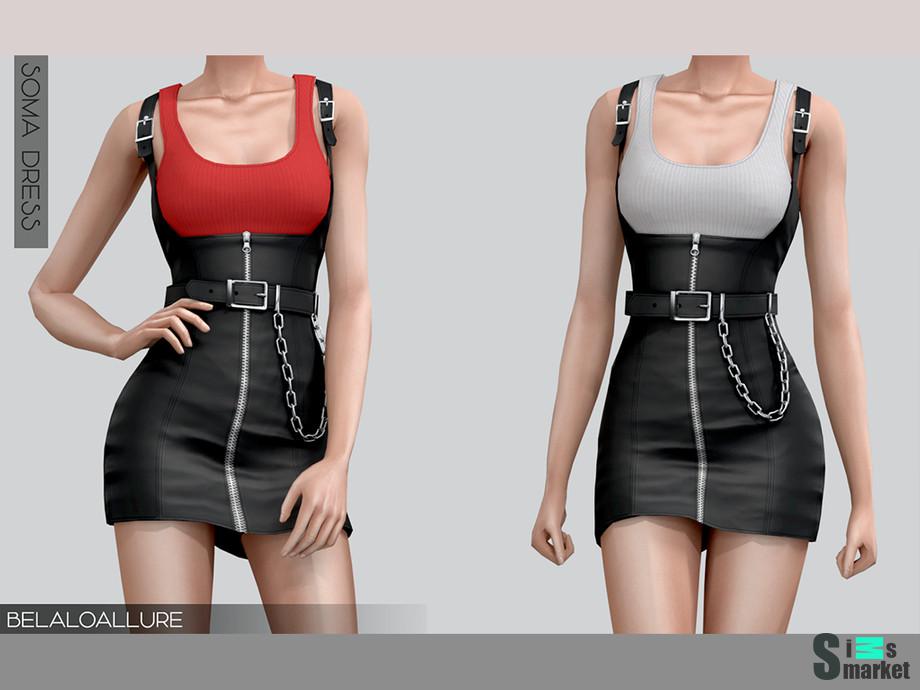 Платье Soma by belal1997 для Симс 4. Скачать мод