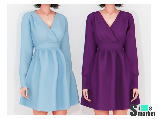 Платье somi by plbsims для Симс 4. Скачать мод