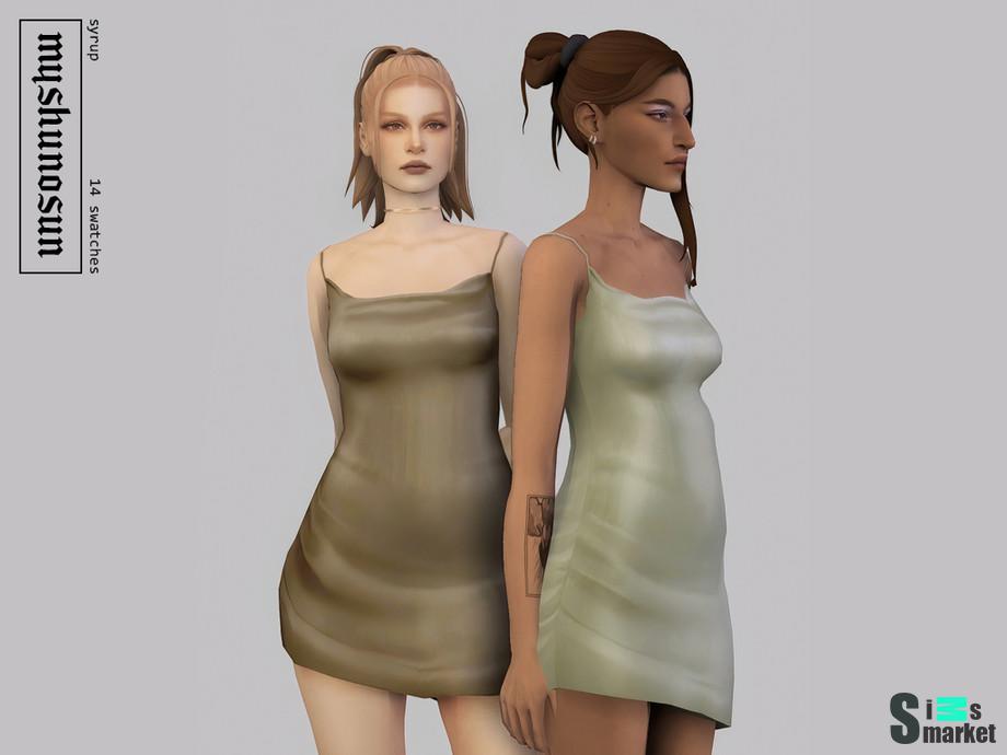 Платье Syrup by myshunosun для Симс 4. Скачать мод