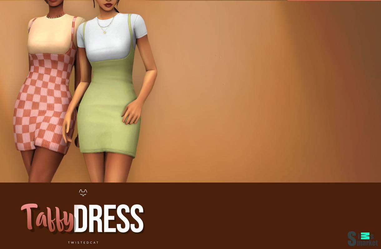 Платье "Taffy Dress" для Симс 4 для Симс 4. Скачать мод