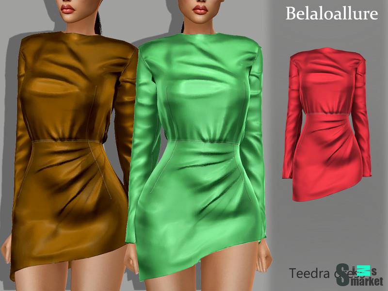 Платье Teedra от belloallure  для Симс 4. Скачать мод