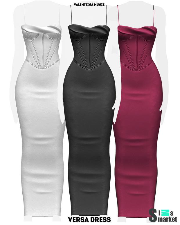 платье @valenttina.Muniz для Симс 4. Скачать мод