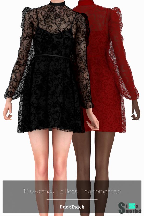 Платье victoria by backtrack для Симс 4. Скачать мод