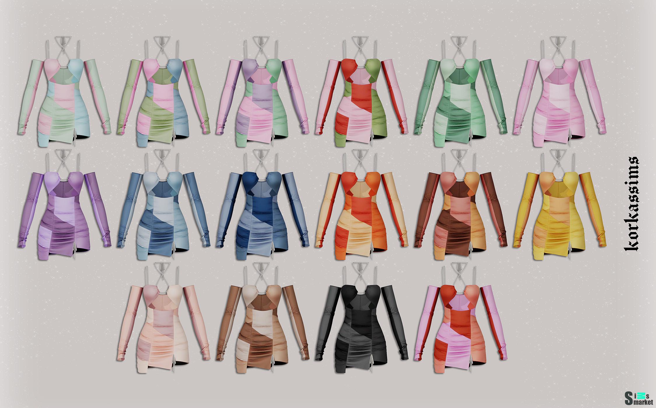 Платье "VIENNA DRESS" для Симс 4 для Симс 4. Скачать мод