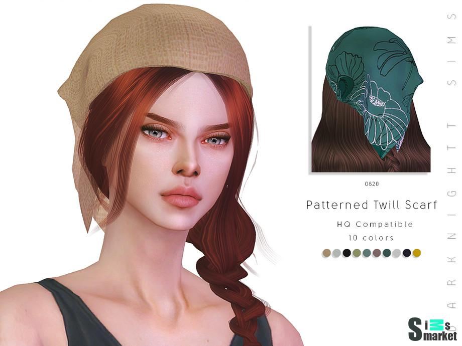 Платок Twill by DarkNighTt  для Симс 4. Скачать мод