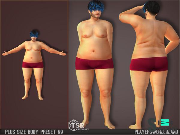 PlayersWonderland - Plus Size Body Preset N9 для Симс 4. Скачать мод