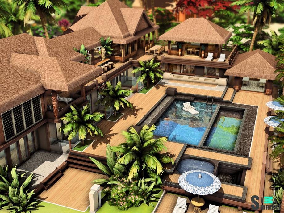 Пляжный особняк  "Paradisiac Beach Mansion"-для Симс 4 для Симс 4. Скачать мод