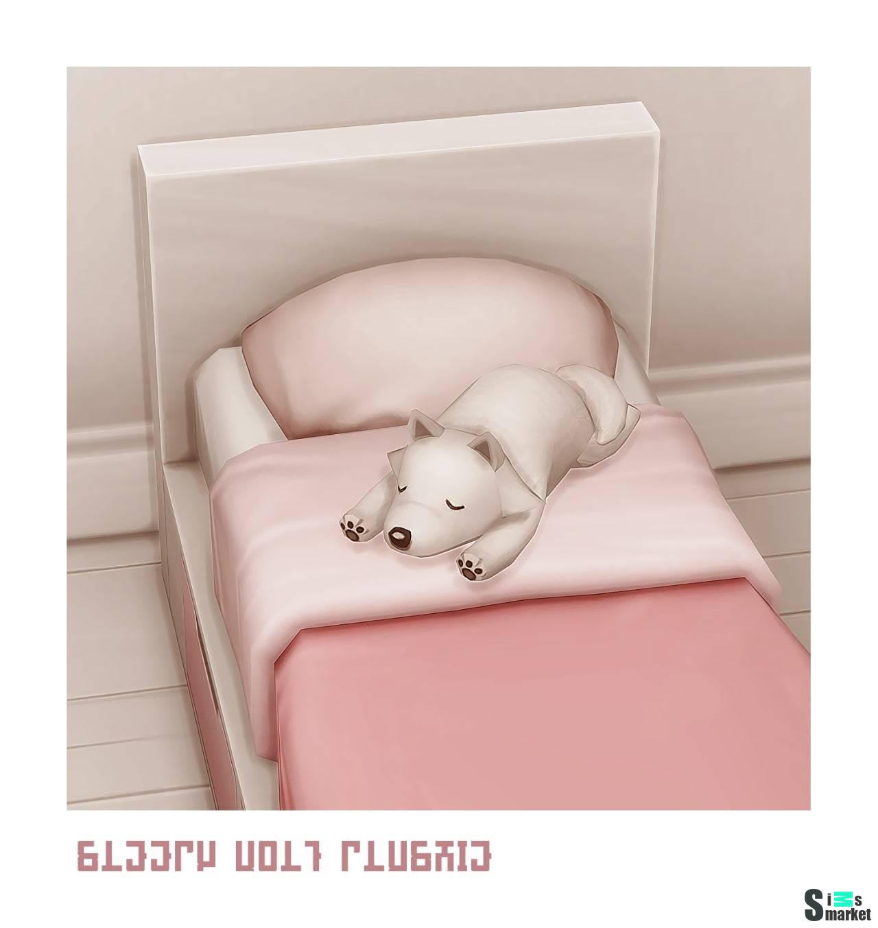 Подушка "Sleepy Wolf Plushie" для Симс 4 для Симс 4. Скачать мод