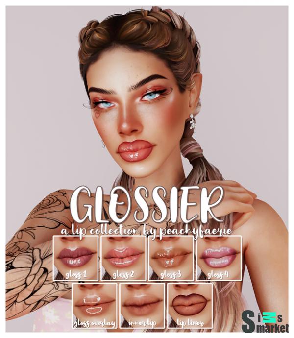 Помада glossier by peachyfaerie для Симс 4. Скачать мод