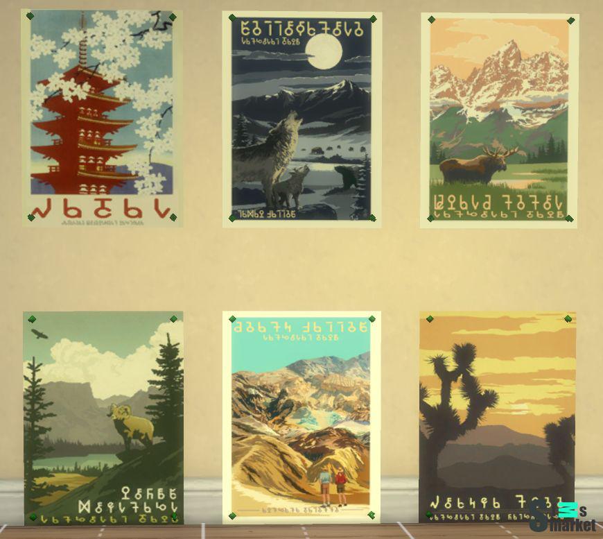 Poster Variety Pack для Симс 4. Скачать мод