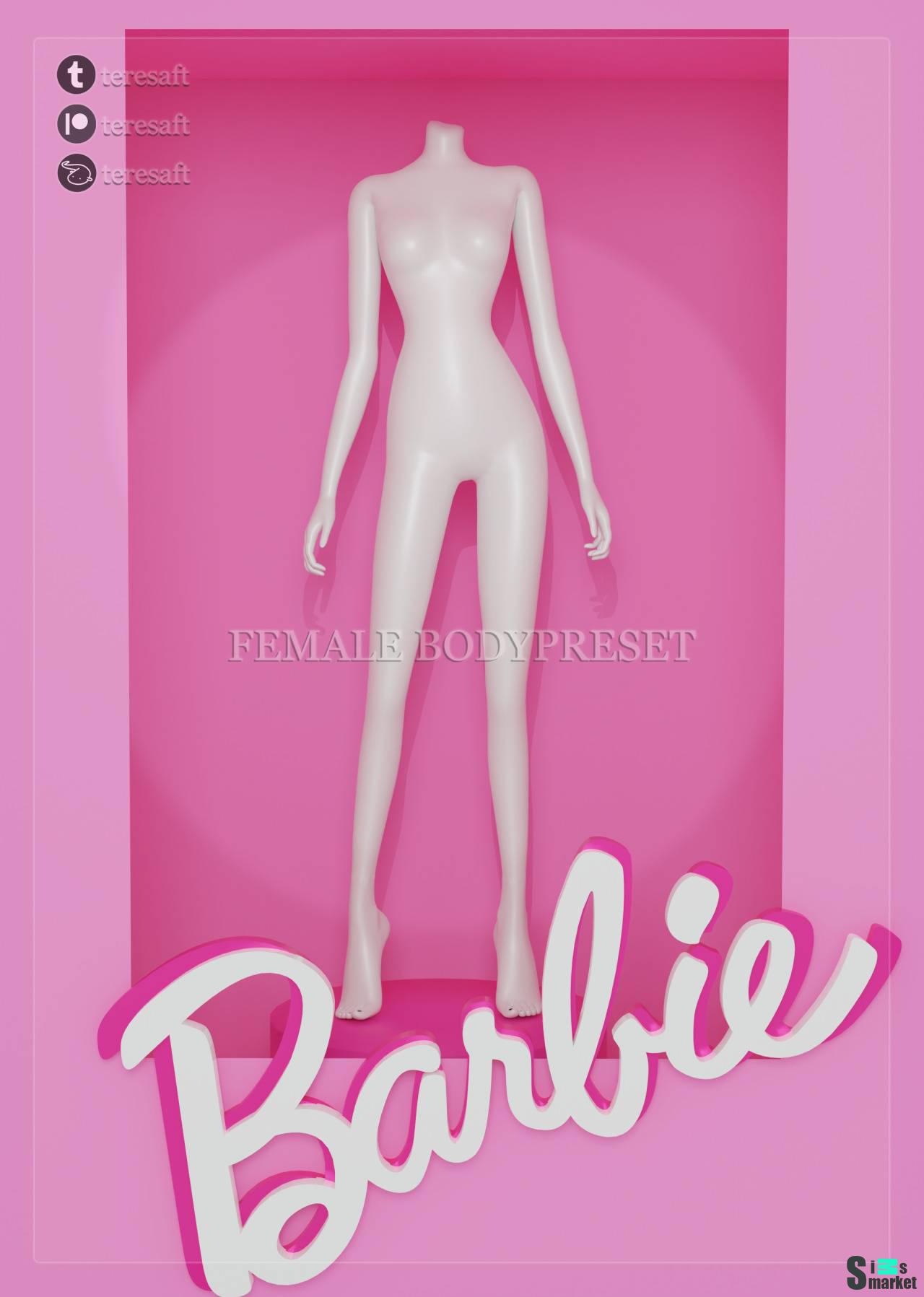 Пресет тела "FEMALE BODYPRESET 03-BARBIE" для Симс 4 для Симс 4. Скачать мод