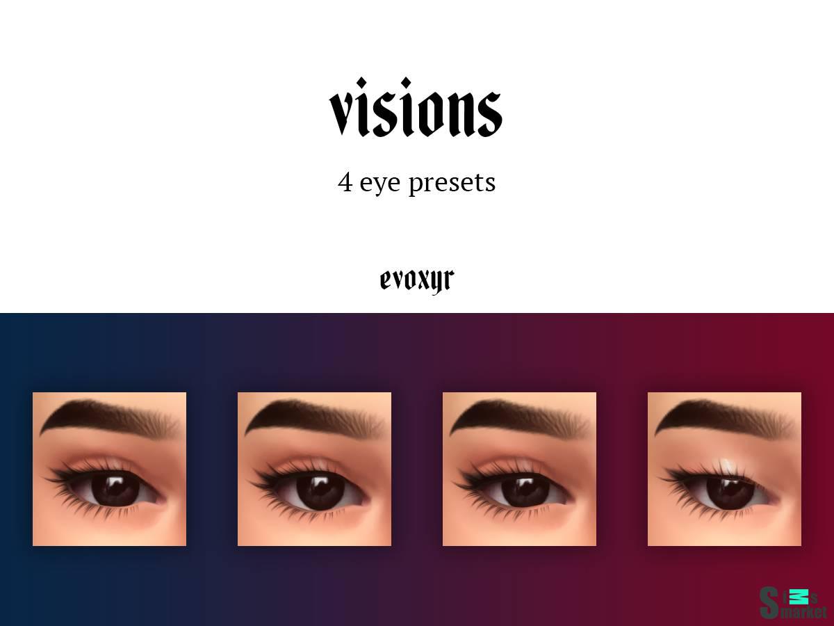 Пресеты глаз "visions eye presets" для Симс 4 для Симс 4. Скачать мод