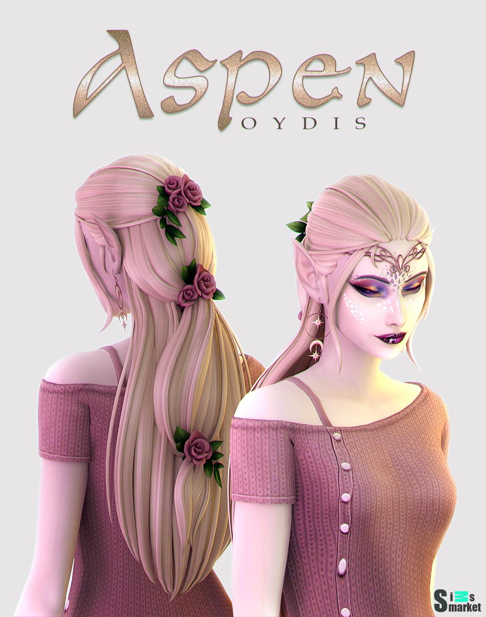 Прическа "Aspen Hair" для Симс 4. Скачать мод