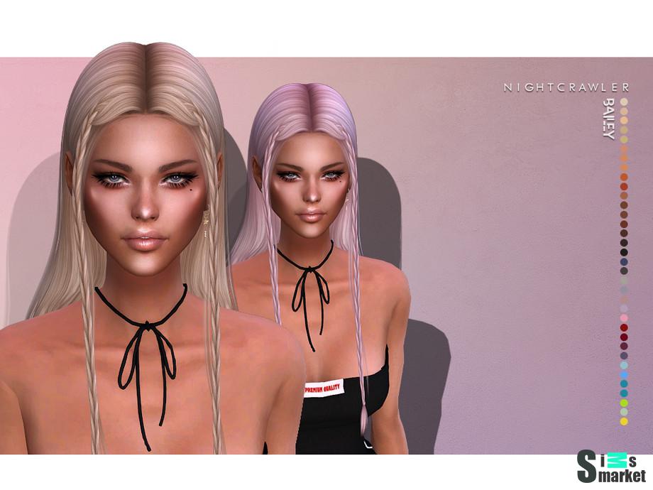 Прическа Bailey by Nightcrawler Sims для Симс 4. Скачать мод