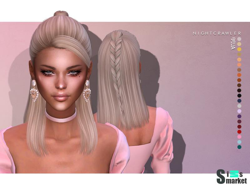 Прическа Bella by Nightcrawler Sims для Симс 4. Скачать мод