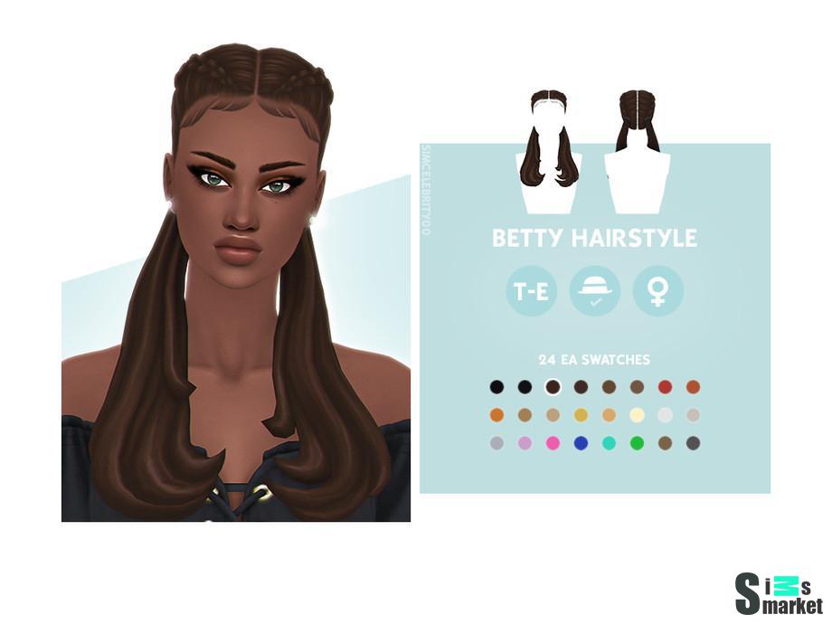 Прическа Betty для Симс 4. Скачать мод