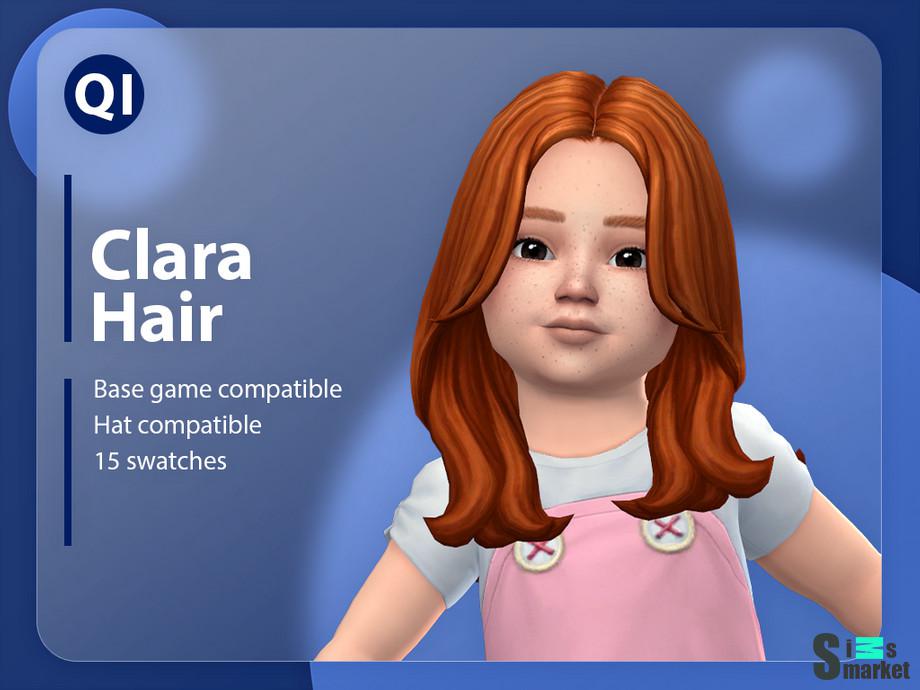 Прическа Clara by qicc для Симс 4. Скачать мод