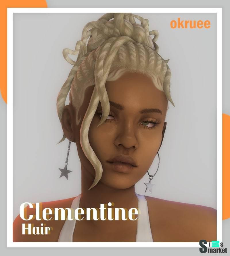 Прическа "clementine hair" для Симс 4 для Симс 4. Скачать мод