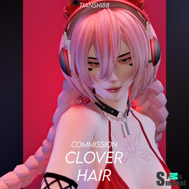 Прическа CLOVER для Симс 4. Скачать мод