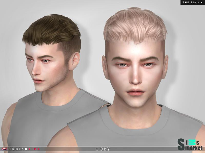 Прическа Cory от TsminhSims для Симс 4. Скачать мод