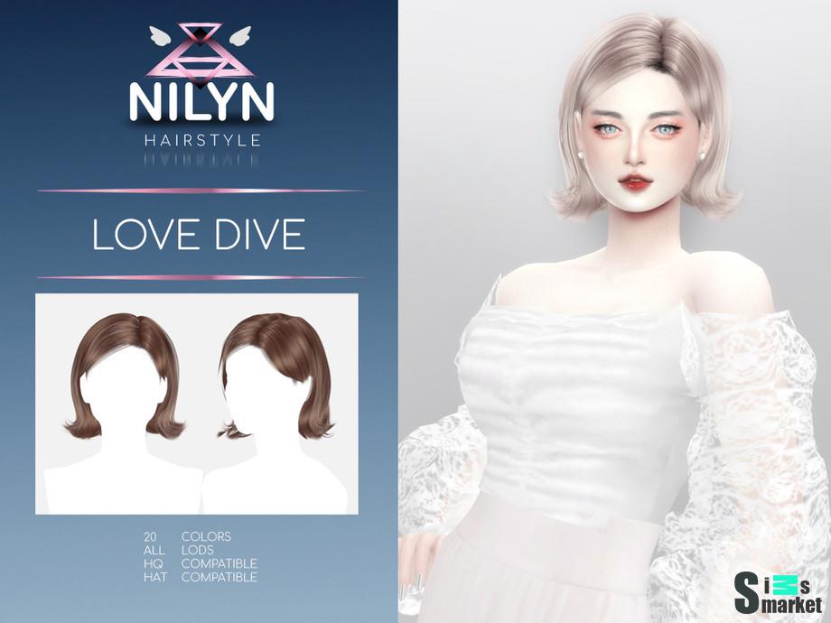 Прическа DIVE от Nilyn для Симс 4. Скачать мод