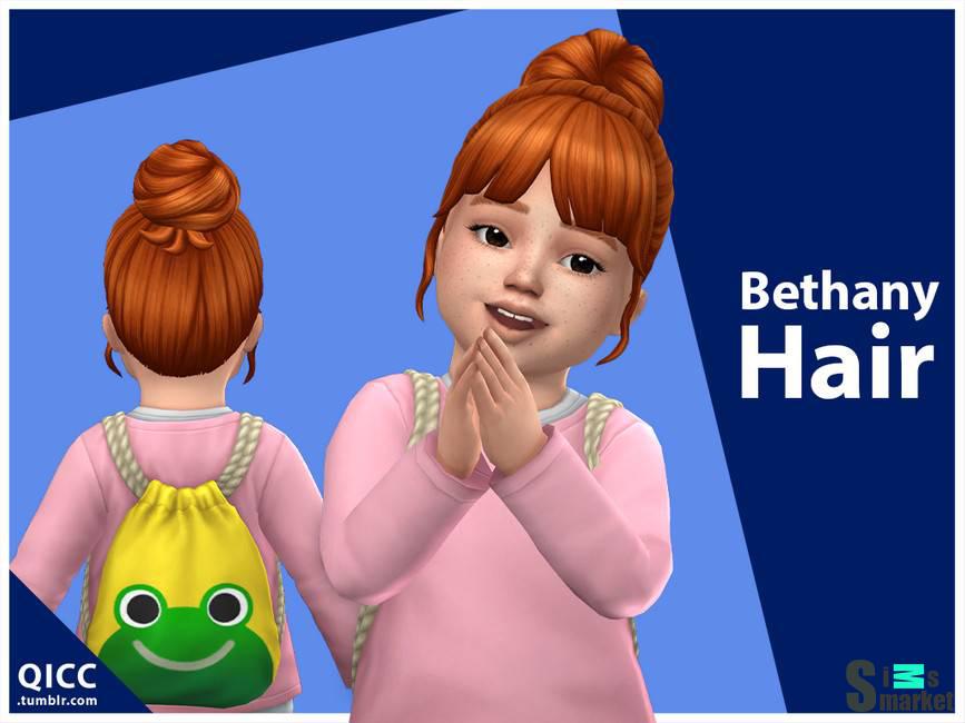 Прическа для малышек "Bethany Hair" для Симс 4 для Симс 4. Скачать мод