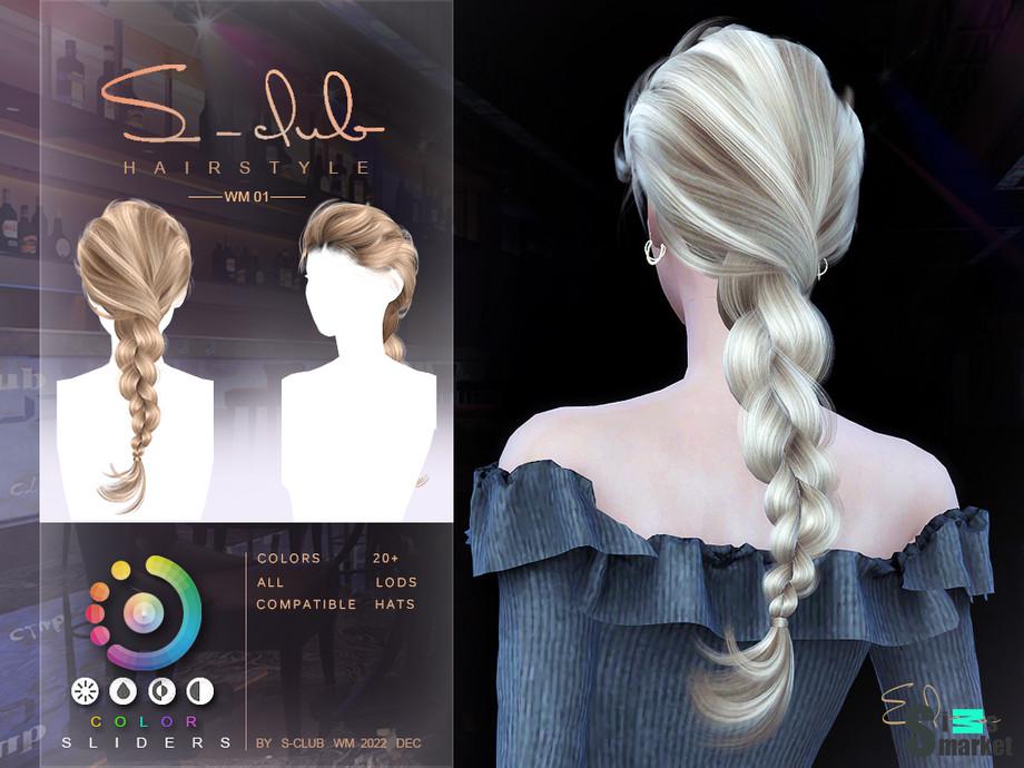 Прическа ELSA by S-Club для Симс 4. Скачать мод