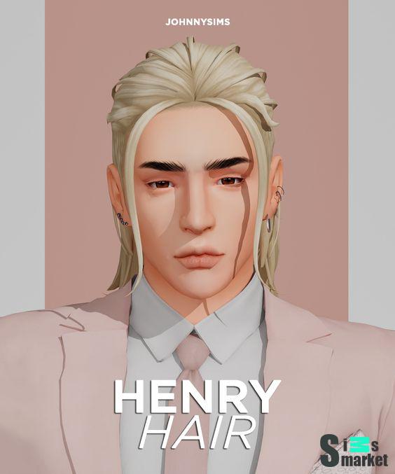 Прическа "Henry Hair" для Симс 4. Скачать мод