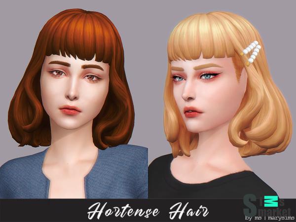 Прическа hortense by msmarysims для Симс 4. Скачать мод