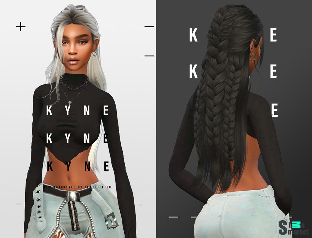 Прическа Kyne by LeahLillith для Симс 4. Скачать мод