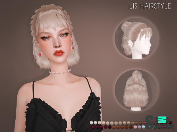 Прическа lis by bluerose-sims для Симс 4. Скачать мод