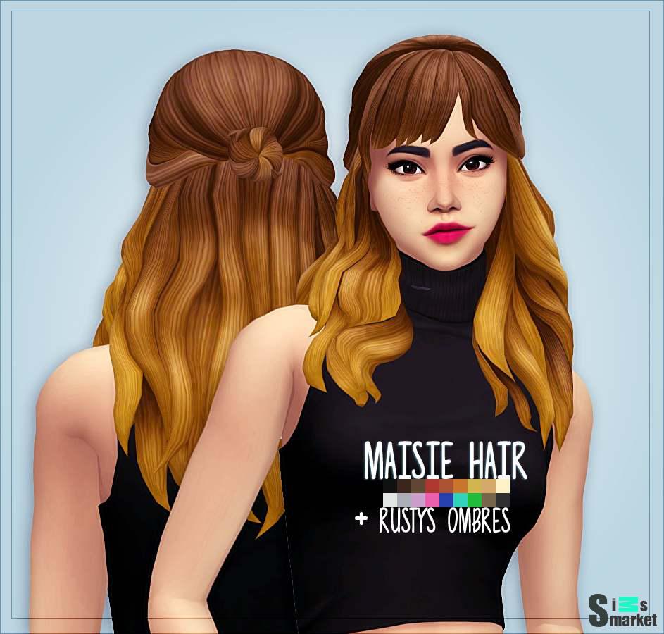 Прическа "Maisie Hair" для Симс 4. Скачать мод