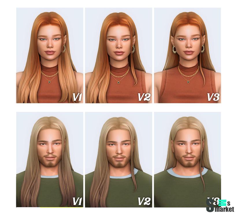 Прическа "Nico Hairstyle" для Симс 4 для Симс 4. Скачать мод