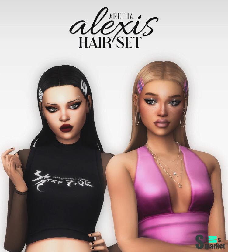 прическа от aretha для Симс 4. Скачать мод