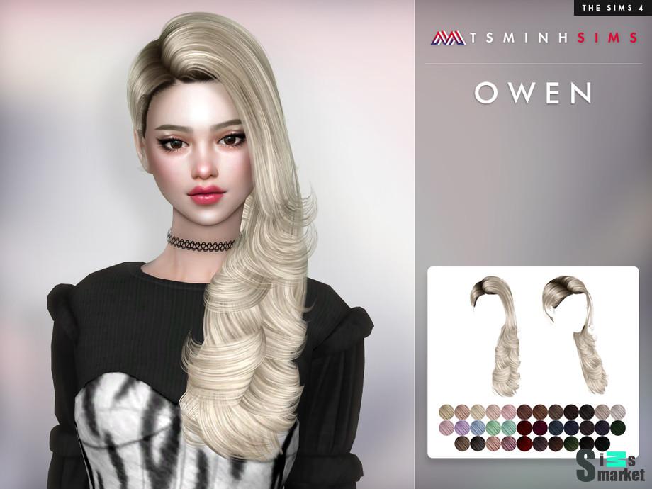 Прическа Owen by TsminhSims для Симс 4. Скачать мод