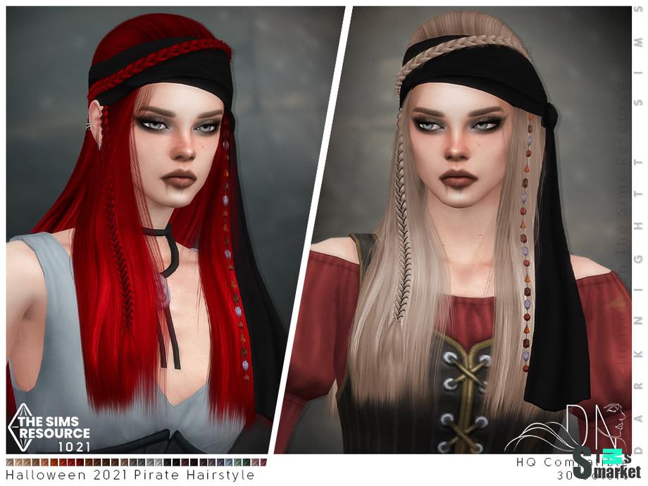 Прическа Pirate by DarkNighTt для Симс 4. Скачать мод