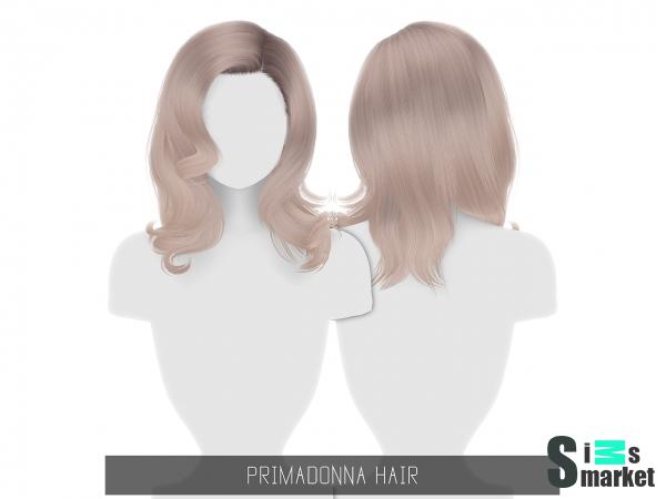 Прическа PRIMADONNA HAIR для Симс 4. Скачать мод