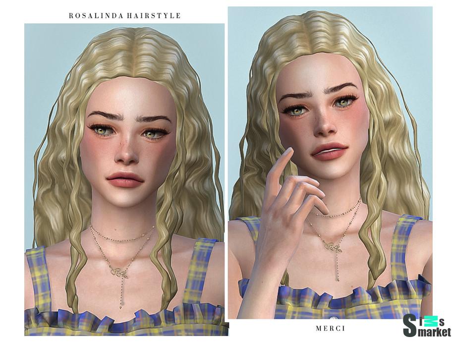 Прическа Rosalinda by -Merci- для Симс 4. Скачать мод