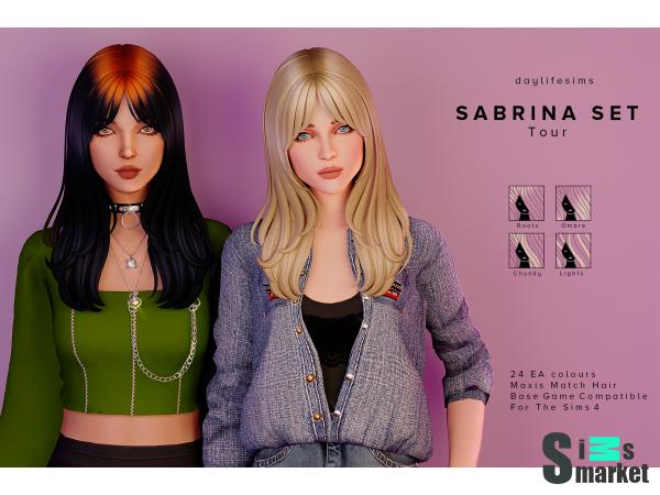 Прическа sabrina by daylife sims для Симс 4. Скачать мод