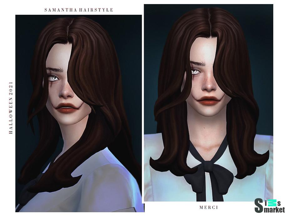 Прическа Samantha by -Merci- для Симс 4. Скачать мод
