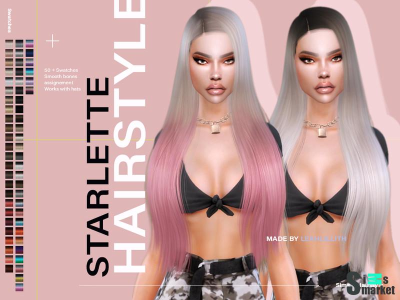 Прическа "Starlette Hairstyle" для Симс 4. Скачать мод